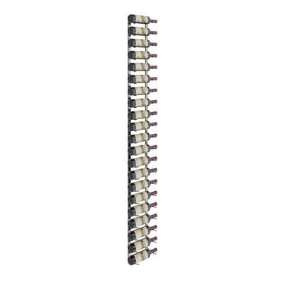 Indurial 21-Bottle Wall-Mounted Metal Wine Rack Kit in Matte Black – 84" Tall