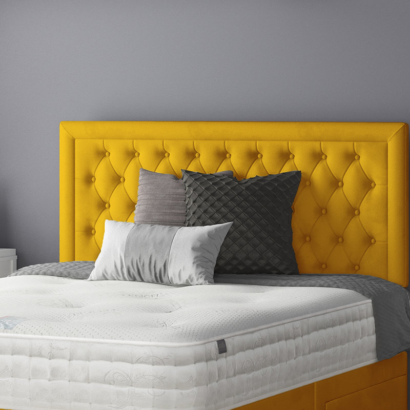 Scarborough Upholstered Headboard, Double (4'6), Turmeric
