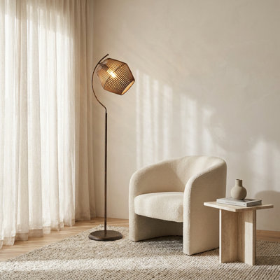 Lampe sur pied bohème tissée Lumina Antiquation