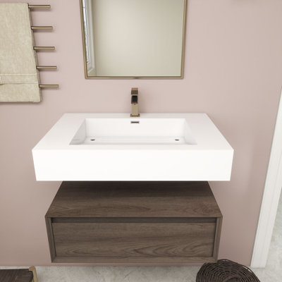 Alysa 30" Wall-Mounted Single Bathroom Vanity Set
