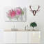 Pair Of Pink Tulip Flowers In Abstract - Wrapped Canvas Print-55309847