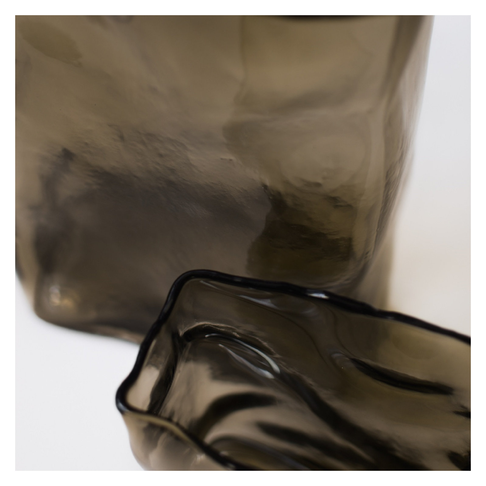Filia Glass Table Vase, Brown, 11.81" H x 7.87" W x 4.3" D