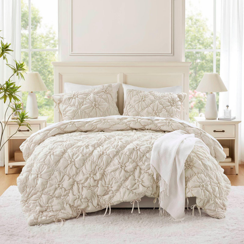 3PCS Full/Queen Comforter Set, Full Comforter + 2 Standard Shams