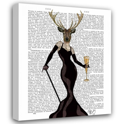 Art sur toile tendue avec toile Trinx Fab Funky, Glamour Deer