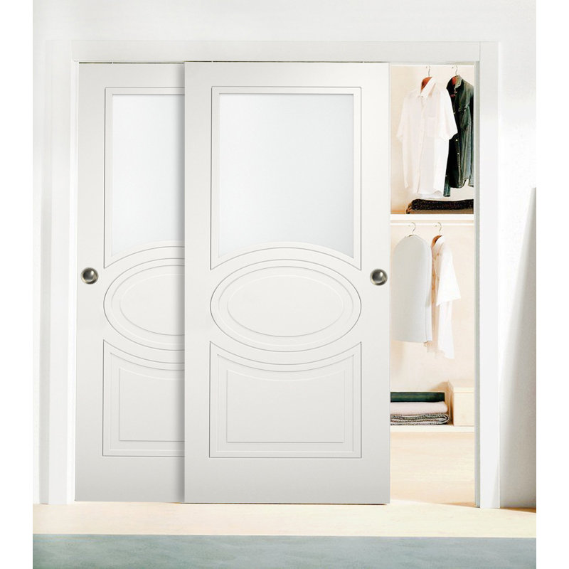 Portes coulissantes en verre givré Mela, 48 po x 96 po