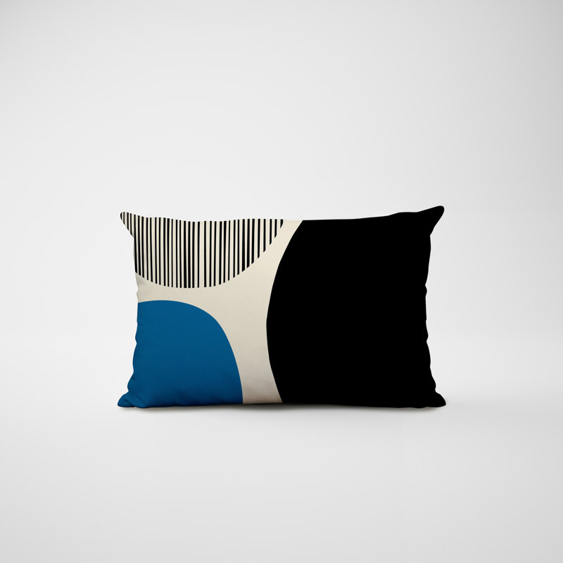 Housse et insert de coussin rectangulaire intérieur / extérieur en polyester / mélange de polyester Chamu, Turquoise