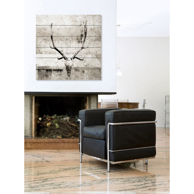 «Long Antler» par Parvez Taj, impression sur bois, H 18 po x l 18 po
