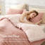 Ensemble d'édredon pour lit double Suncomfy 3 pièces, ensemble d'édredon rose avec 2 taies d'oreiller, ensemble de lit moelleux chaud toutes saisons-132449070-132449071