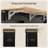 41.7" Rolling Wood Kitchen Island Cart-2031172371