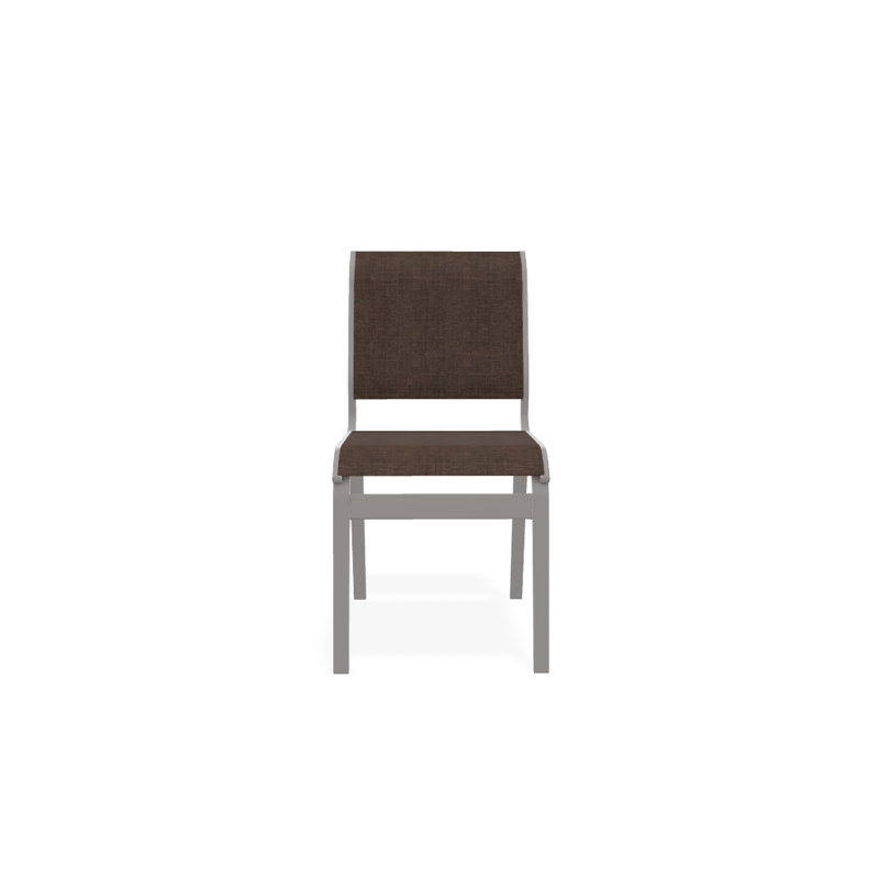 Chaise d'appoint de salle à manger Hiraku, Moka Sunbrella®, Gris chaleureux texturé