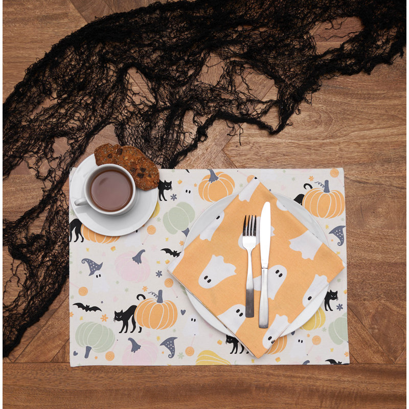 Ensemble de 6 napperons Boo Bash Halloween