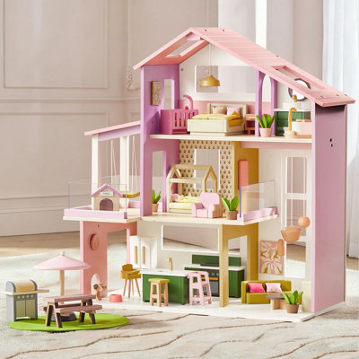 Tiny Land® Sweetwood Edge Dollhouse - Pink
