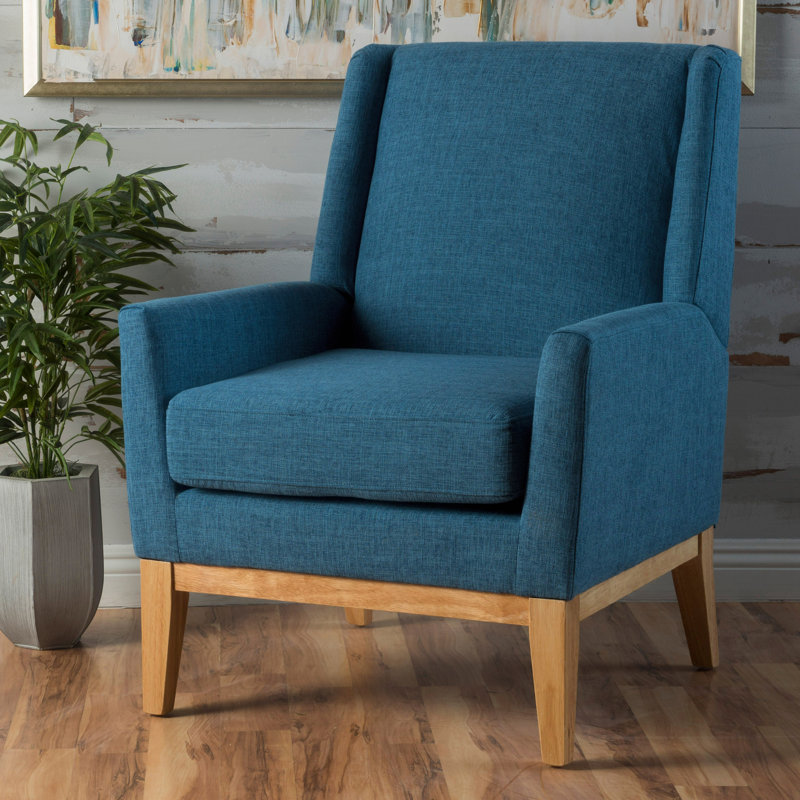 Samiya 72.39Cm Wide Polyester Armchair Mid Century modern accent chair Dimensions: 27. 50"D x 28. 50"W x 36. 50"H Some assembly required.