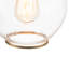 Modern Vintage Brass 1-Light Seeded Clear Glass Dome Pendant Light 