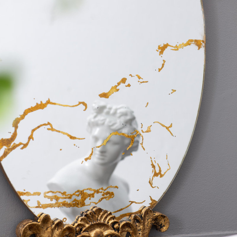 Miroir décoratif mural ovale, miroir décoratif, miroir de chambre à coucher, 26 po x 14,8 po