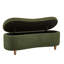 Banc de rangement avec dessus rabattable et pieds en bois massif-424106500