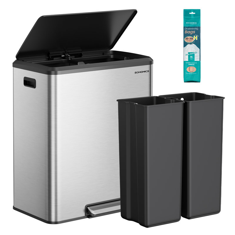 Metal Step On Recycling Bin - 60L