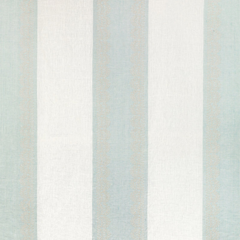 Summerland Banner Sheer Fabric, Aqua