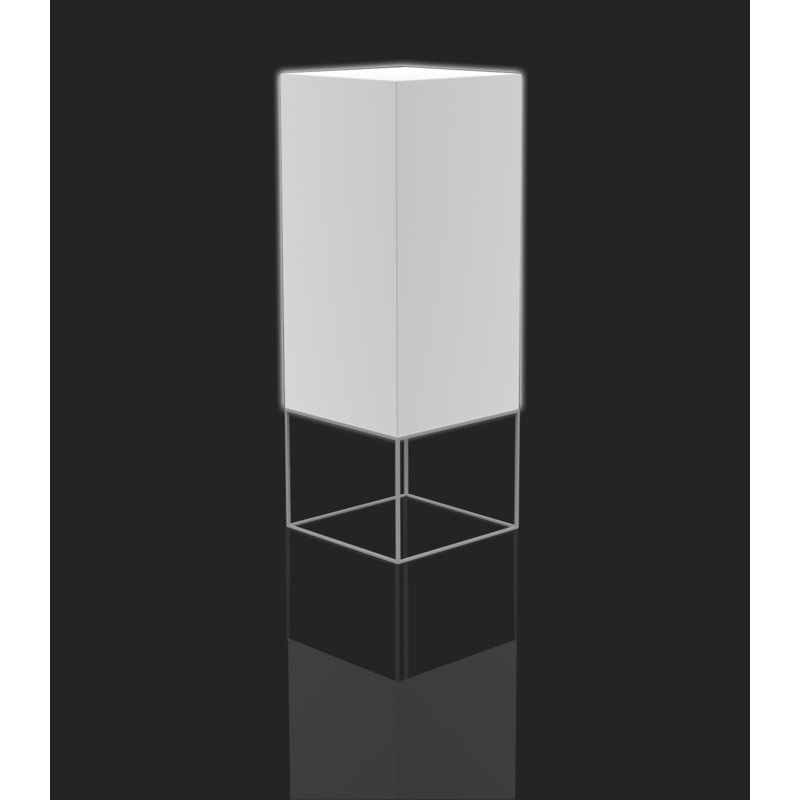 Vela Matte Ice White Plug-In LED Outdoor Floor Lamp, 43.25'' H x 15.75'' W x 15.75'' D
