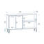 Console moderne, chêne saphir et blanc, 47,2 po x 29,5 po x 11,6 po | 100% panneau de particules enduit de mélamine, épaisseur: 0,7 pouce | Conception élégante et fonctionnelle, parfaite pour la décoration du salon et du vestibule-216059844
