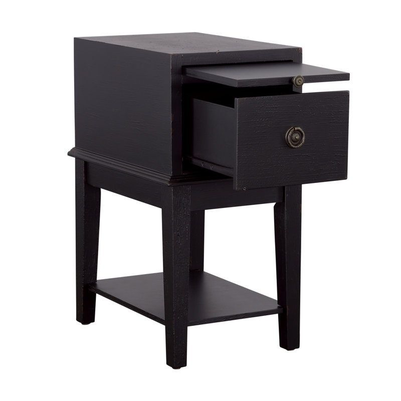 Table de bout avec rangement Arnulfo, Noir