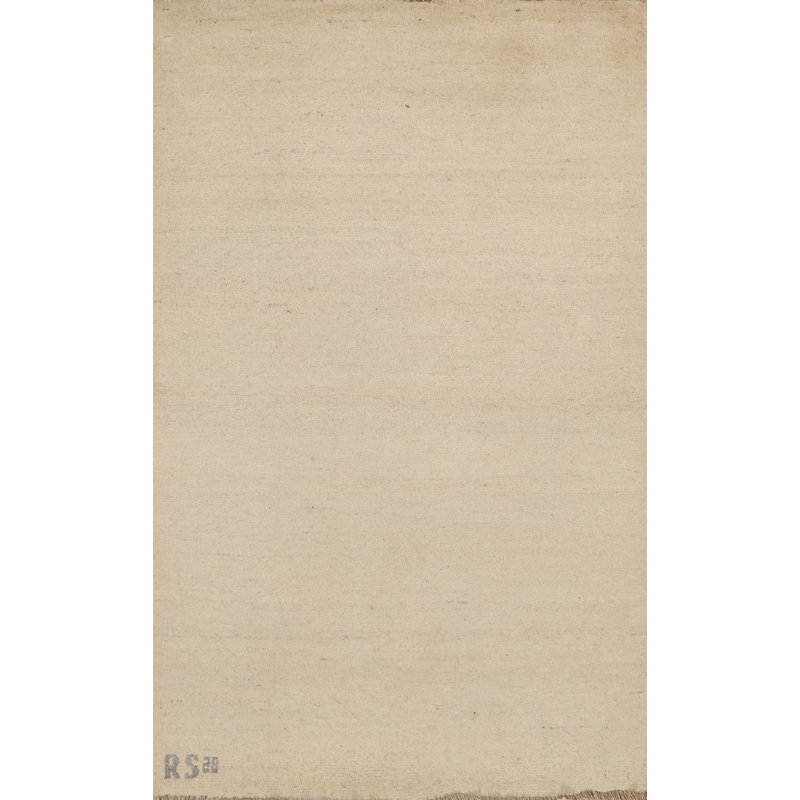 Tapis moderne uni Gabbeh pour vestibule 3 x 5