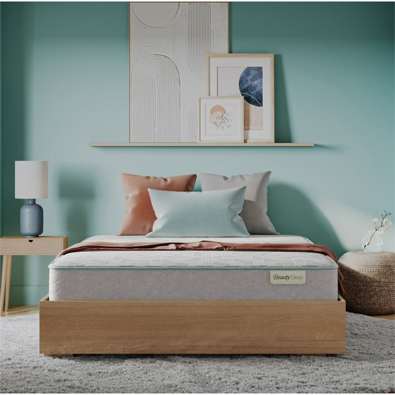 BeautySleep Slumberscape 11.5" Medium Hybrid Mattress Set with Standard Profile 9" Foundation, Extra-long Twin