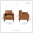 Eric Mid Century Faux Leather 3-Piece Living Room Set with Exposed Tapered Legs, Pocket Coils & Durable Frame-1137418551