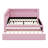 Platform Bed With USB Ports And LED Belt, Upholstered Bed Frame With Trundle, No Box Spring Needed-1007919441-1007919446