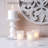 Hosley Set of 24 Frosted White Glass Votive/Tea Light Holder. Ideal for Use with Tea Lights for Weddings, Parties, Aromatherapy, Votive Candle Gardens. Bulk Buy