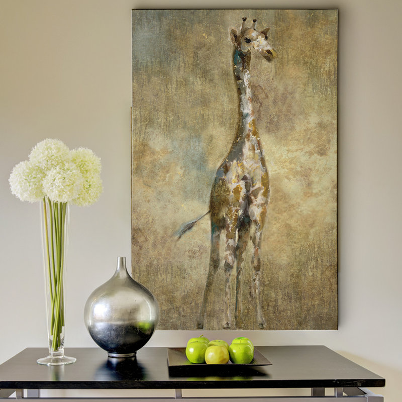 Summer Safari Giraffe - Impression sur toile tendue, H 24 po x l 36 po x P 1,5 po