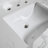 Wenty 13.625'' White Stone Rectangular Bathroom Sink