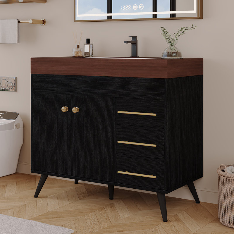 Meuble-lavabo avec rangement (doit inclure le meuble-lavabo et le lavabo), 36 po pour maison moderne