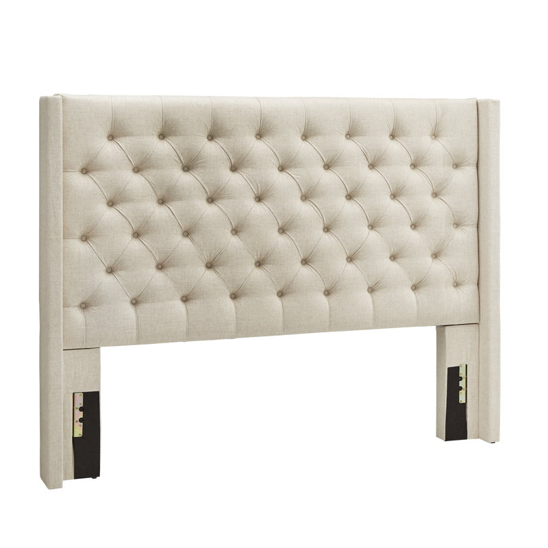 Kaster Upholstered Headboard, Heathered Beige Linen, Full/Double