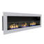 Dutta Recessed and Wall Mount Ethanol Fireplace, Adjustable Flame Size-434393533
