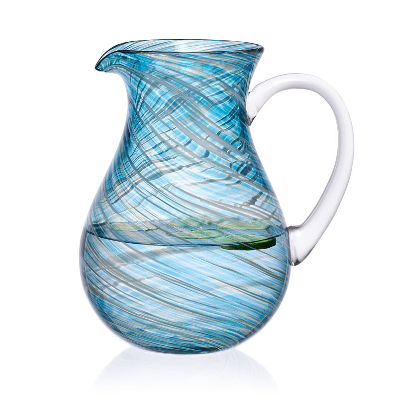 Mikasa Color Swirl Blue Pitcher, 2.25-Qt