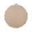 French Country White and Gold Round Wall Mirror with Floral Crest for Bedroom Living Room Decor