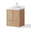Meuble-lavabo 30 po avec comptoir en quartz blanc Thassos Aula-86268747