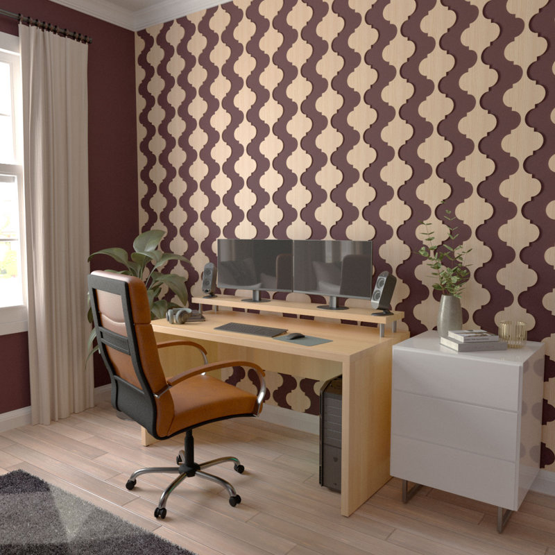 Marrakesh 47" Hickory Wood Decorative Slat Wall Panel Kit