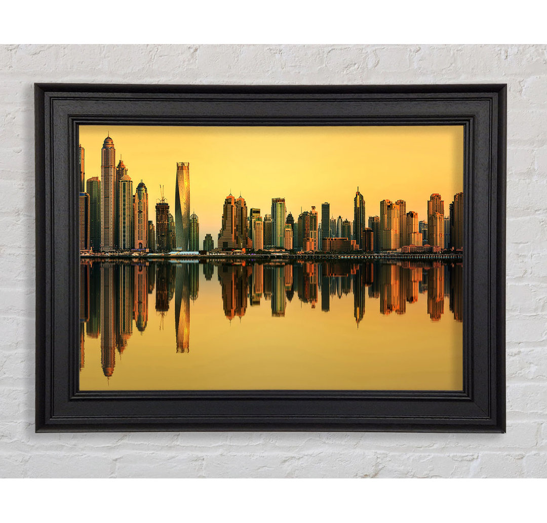 Gerahmtes Wandbild Golden Reflections