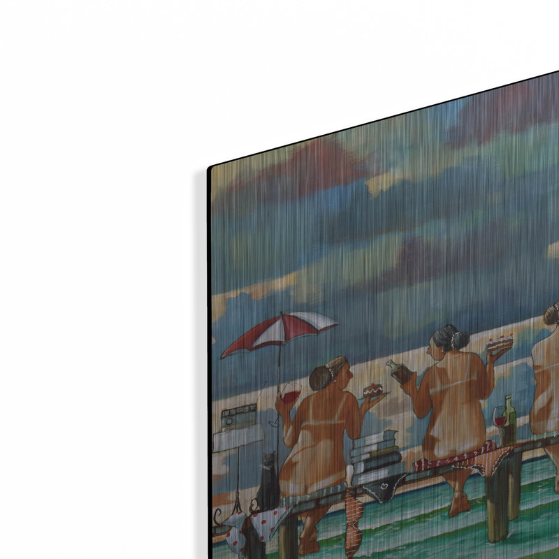 Art mural en métal Red Barrel Studio® «Friends On The Jetty» par Ronald West, H 12 po x l 16 po