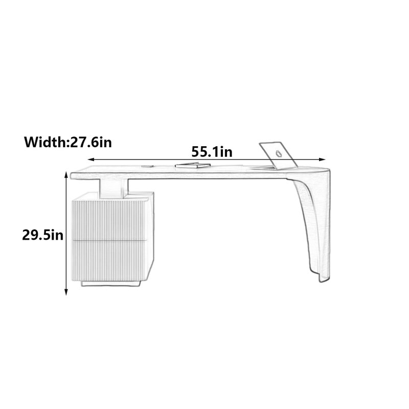 Esson, H 29,5 po x l 55,1 po x P 27,6 po, Doré