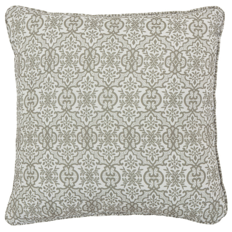 Evergreen Sage and Gold Botanical Leaf 16" Square Throw Pillow