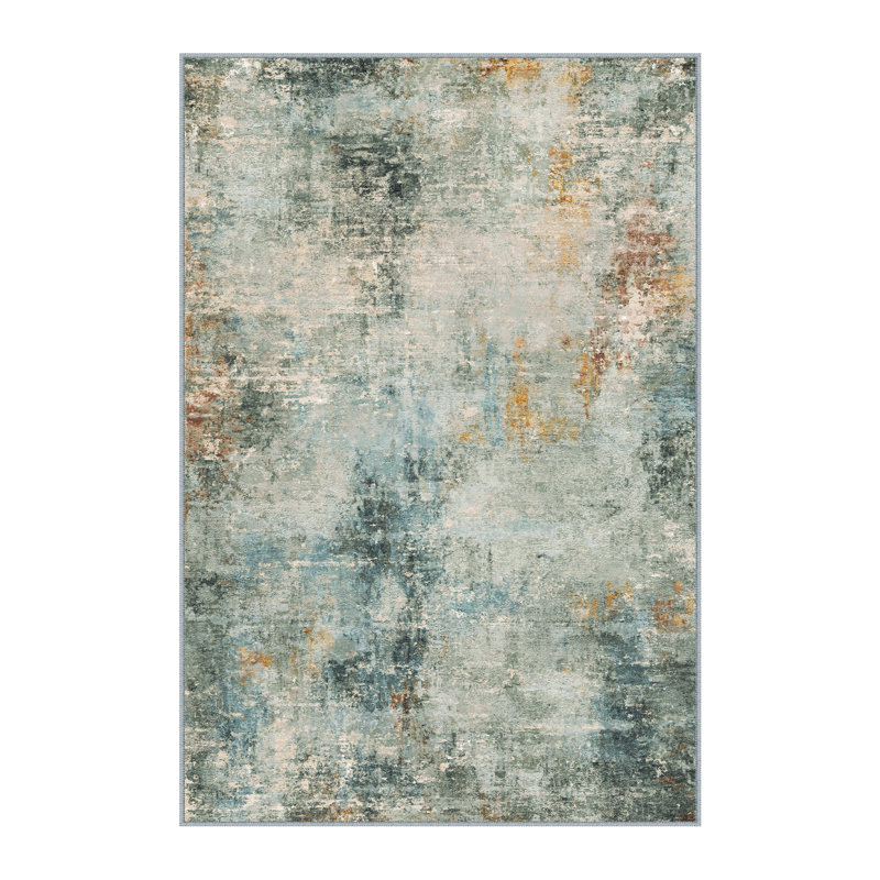 Aevum Abstract Art Area Rug For Modern Living Room Or Studio, Rectangle 8'6" x 11'6"