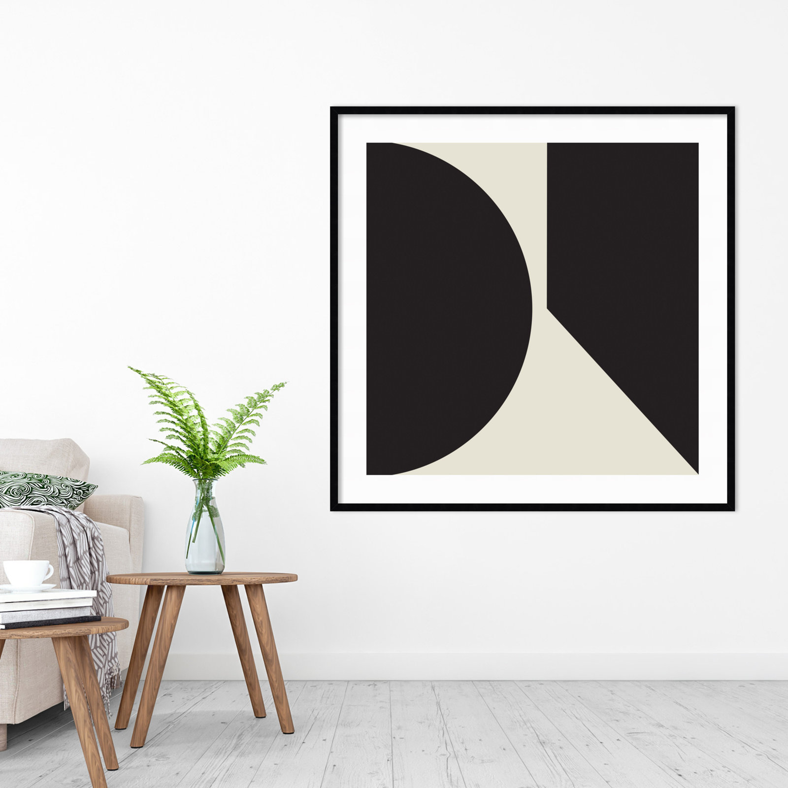 Minimal Max Mod II by The Creative Bunch Studio, Black Framed, 41.25" H x 41.25" W x 0.8" D