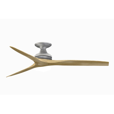 Spitfire 60 inch Flush Indoor/Outdoor Ceiling Fan - Galvanized with Natural Blades