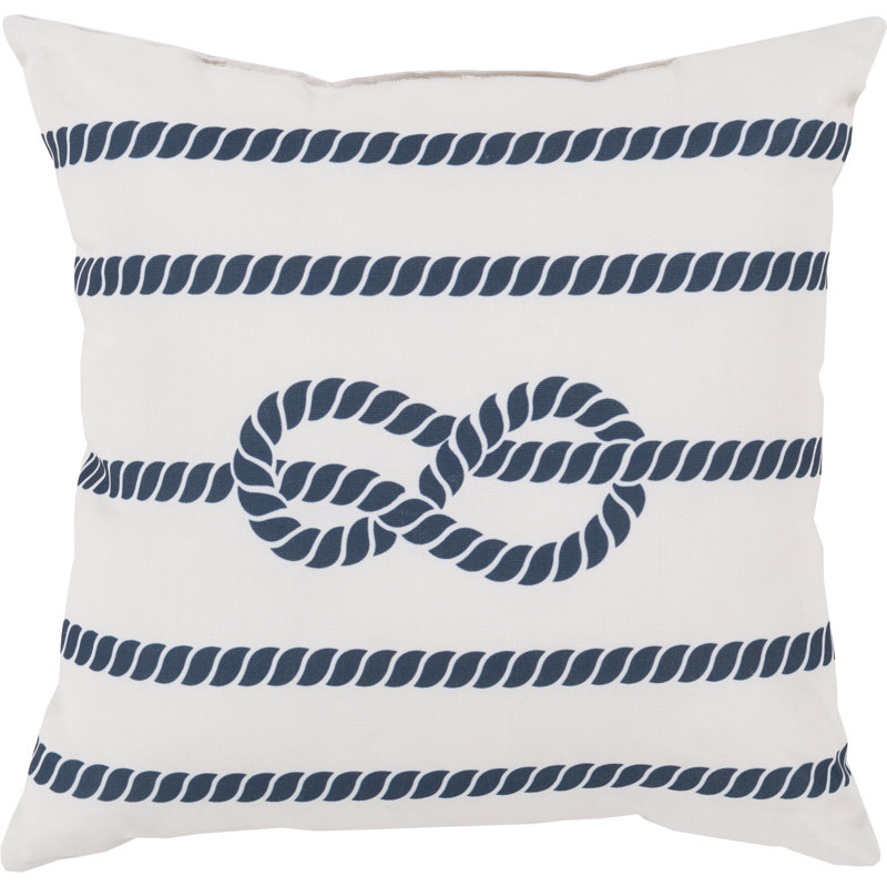 Coussin Rain, Ivoire / cobalt