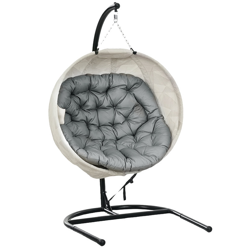 Egg Chair with Stand, Grey