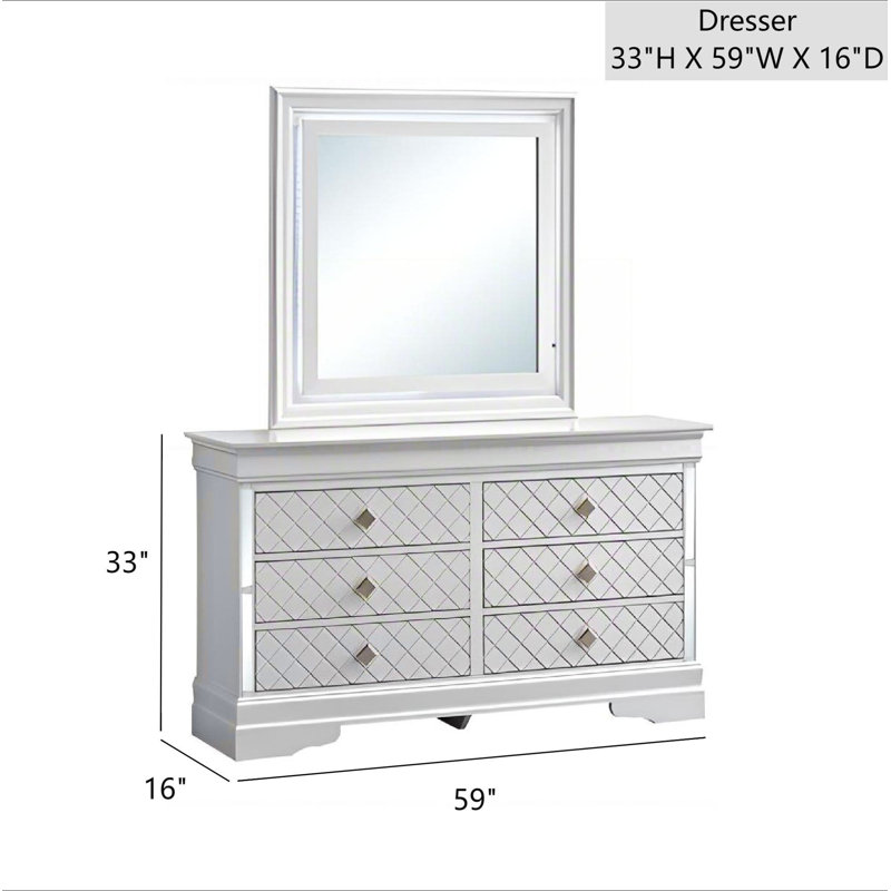 Commode Verona G6735-D (sans miroir), Blanc