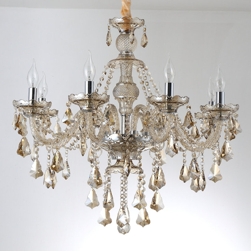 Lustre en cristal bougie 8 lumières
